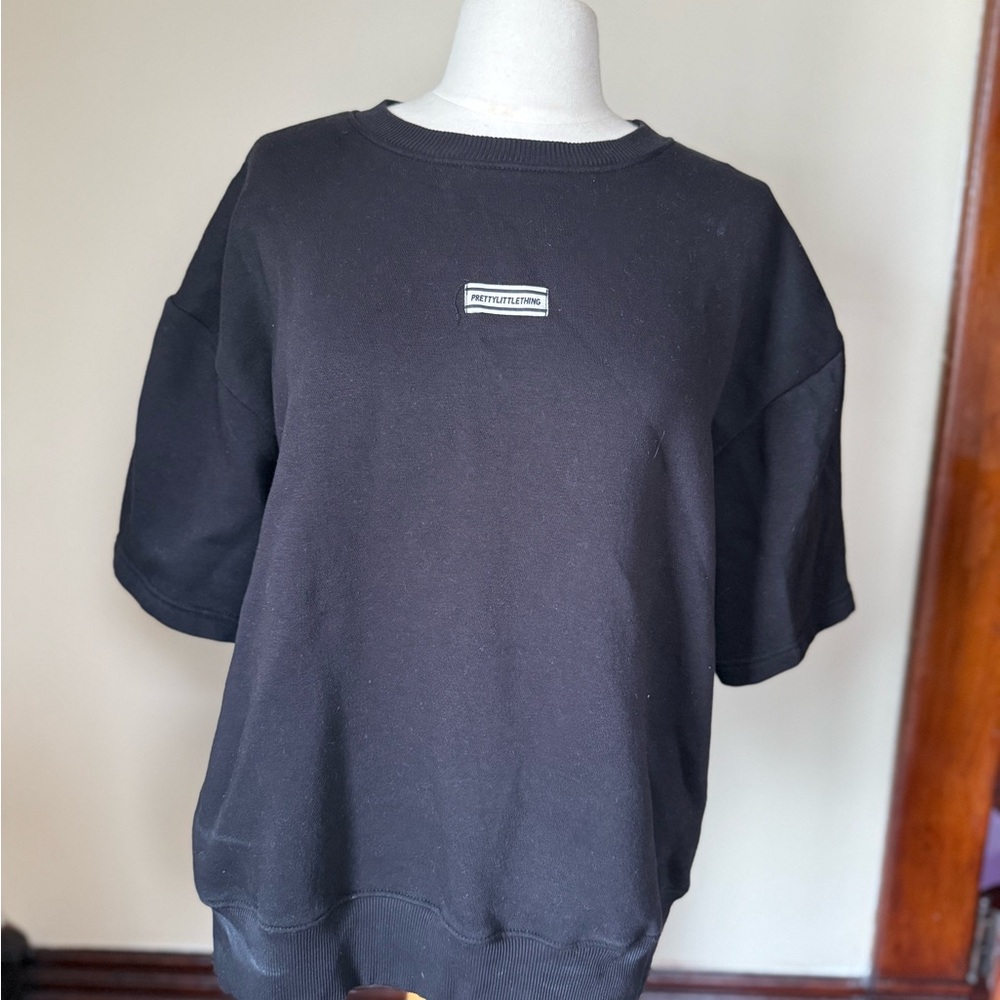 PrettyLittleThing Charcoal Sweatshirt with Logo